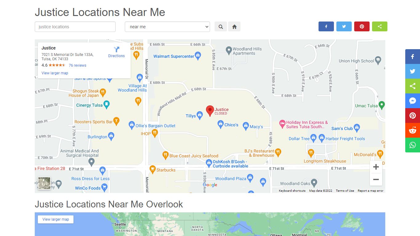 Justice Locations Near Me