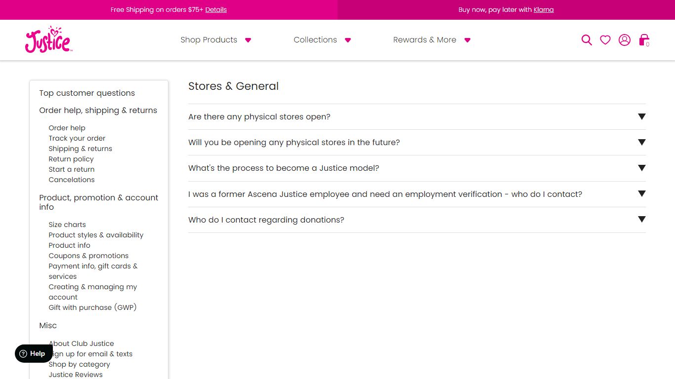 About Justice Stores | Shop Justice